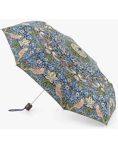 Fulton L907 Morris & Co. Strawberry Thief Minilite Umbrella - Blue