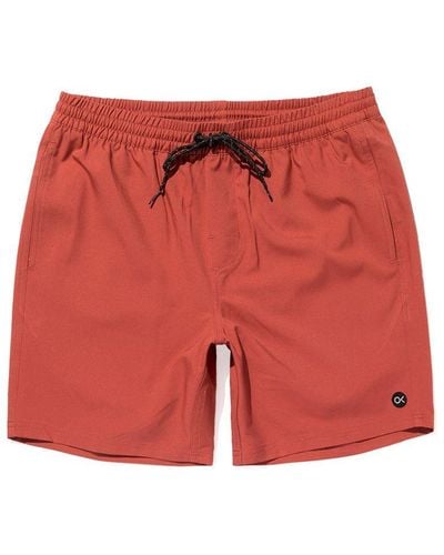 Outerknown Nomadic Volley Shorts - Red