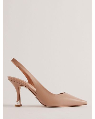 Ted Baker Ariii Slingback Leather Court Shoes - Pink