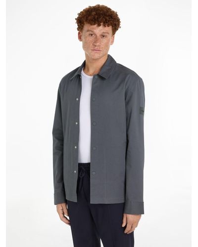 Calvin Klein Modern Twill Overshirt - Grey