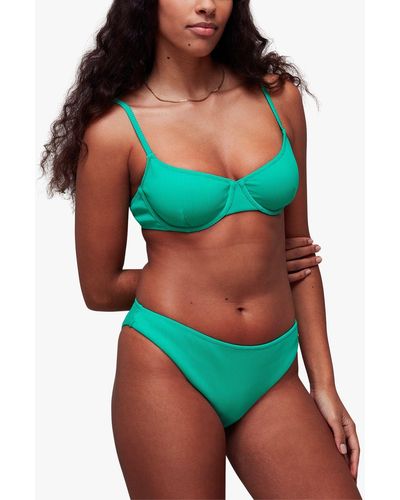 Whistles Ribbed Bikini Bottom - Green