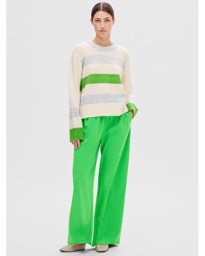 SELECTED Wide Leg Trousers - Green