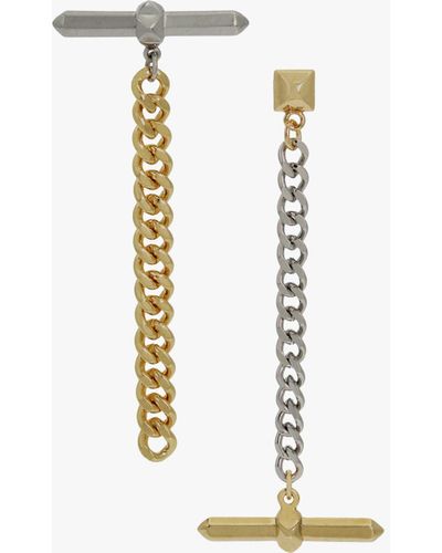 AllSaints Toggle Chain Earrings - White