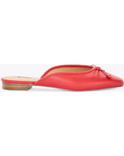 Dune Haylas Leather Ballerina Mules - Pink