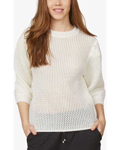 Sisters Point Hava-pu Loose Knitted Jumper - White
