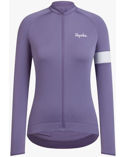 Rapha Core Jersey Long Sleeve Cycling Top - Purple