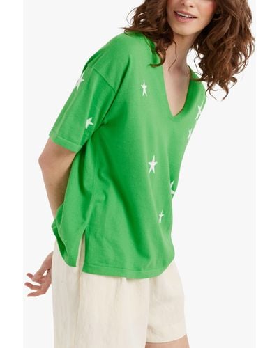 Chinti & Parker Cotton Star T-shirt - Green