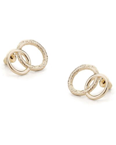 Tutti & Co Interlocking Rings Stud Earrings - Natural