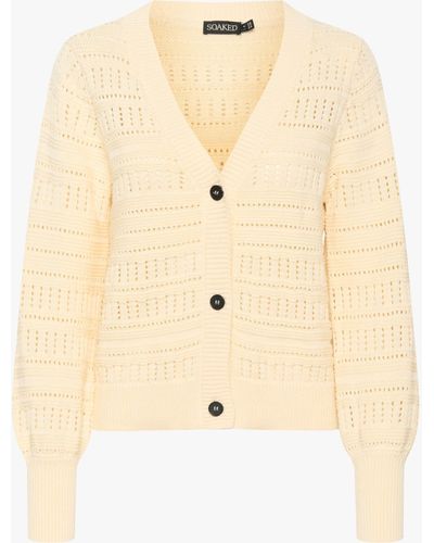 Soaked In Luxury Rava Crochet Knit Cardigan - Natural