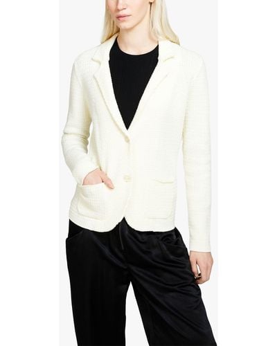 Sisley Knitted Cotton Blazer - White