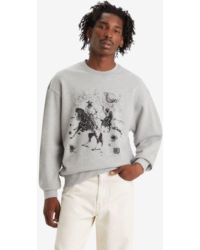 Levi's Relaxed Graphic Crew Jumper - Grey