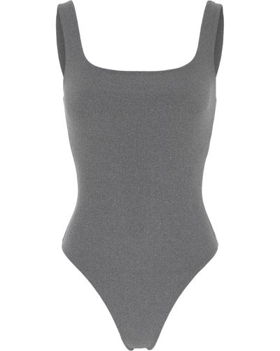 GIRLFRIEND COLLECTIVE Square Neck Bodysuit - Grey
