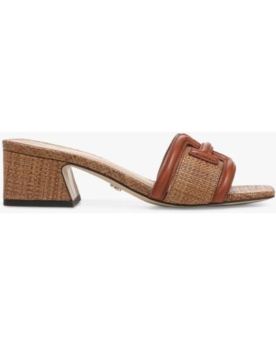 Sam Edelman Waylon Leather Heeled Sandals - Brown