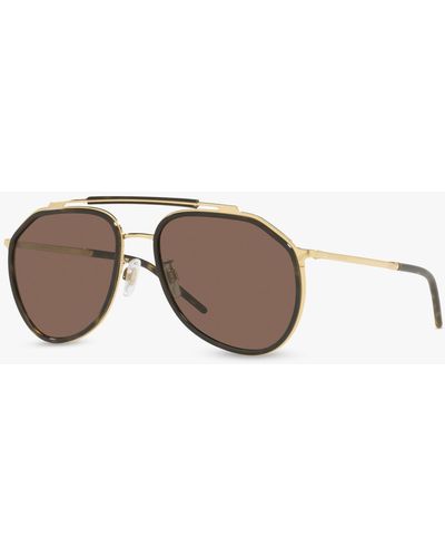 Dolce & Gabbana Dg227702 Aviator Sunglasses - Metallic