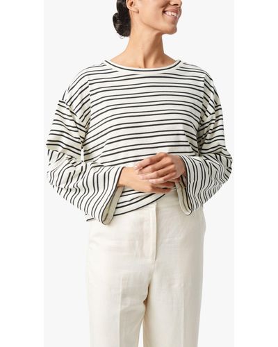 Soaked In Luxury Neo Striped Boxy T-shirt - Grey