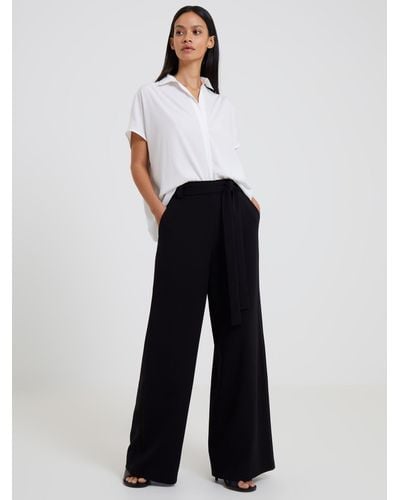 French Connection Wisper Full Length Palazzo Trousers - White