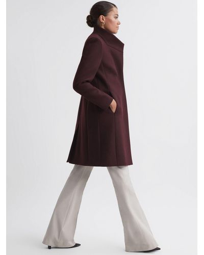 Reiss Mia Wool Blend Tailored Coat - Multicolour