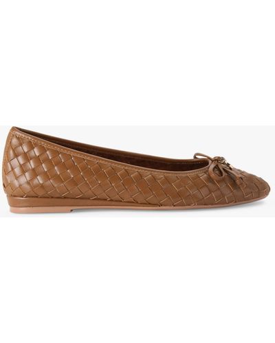 Carvela Kurt Geiger Luggage Leather Slip On Court Shoes - Brown