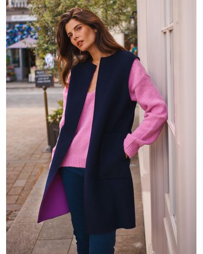 Nrby Audrey Wool Blend Reversible Sleeveless Coat - Pink