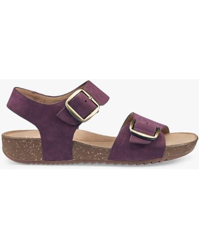 Hotter Tourist Ii Classic Cork Wedge Sandals - Purple