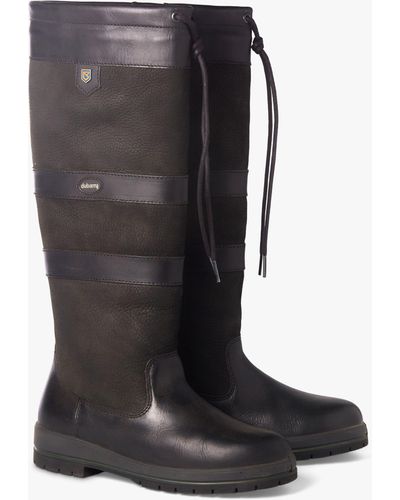 Dubarry Galway Leather Knee Boots - Black