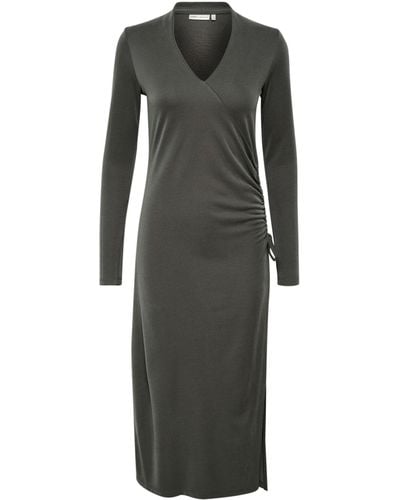 Inwear Graysen Wrap Midi Dress - Grey