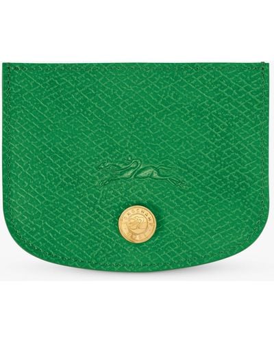 Longchamp Épure Leather Card Holder - Green