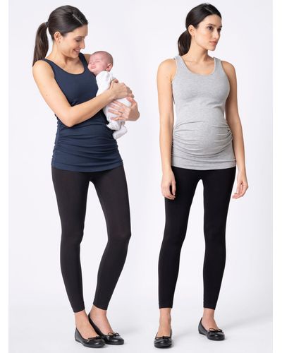 Seraphine Aniza Plain Maternity & Nursing Vest Top - Blue