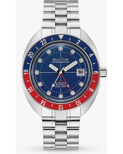 Bulova Oceanographer Bracelet Strap Watch - Blue