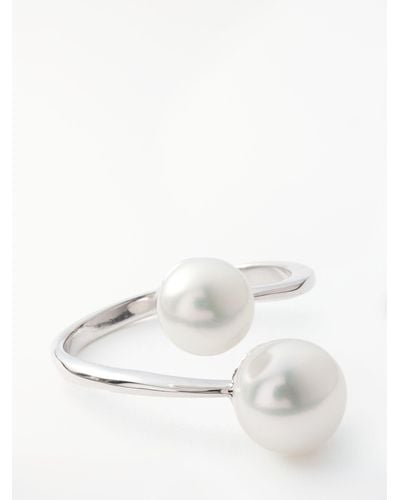 Lido Double Freshwater Pearl Ring - White