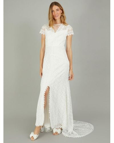 Monsoon Sienna Lace Bridal Maxi Dress - White