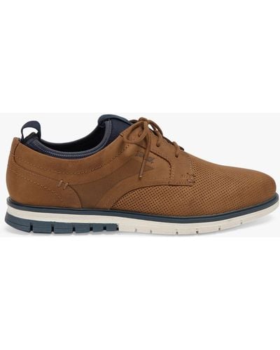Pod Murphy Leather Lace Up Trainers - Brown
