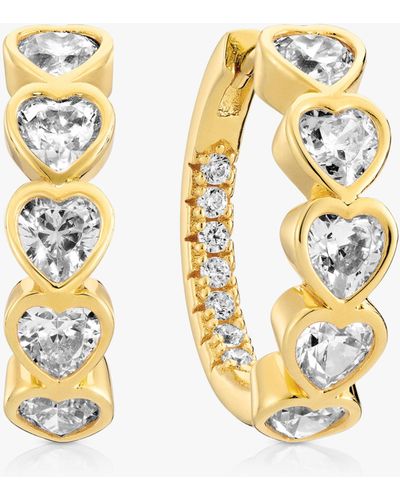Sif Jakobs Jewellery Amorino Creolo Heart Hoop Earrings - Metallic