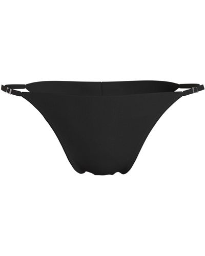 Calvin Klein Buckle Side Bikini Bottoms - Black