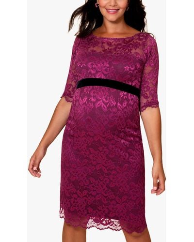TIFFANY ROSE Amelia Lace Maternity Dress - Purple