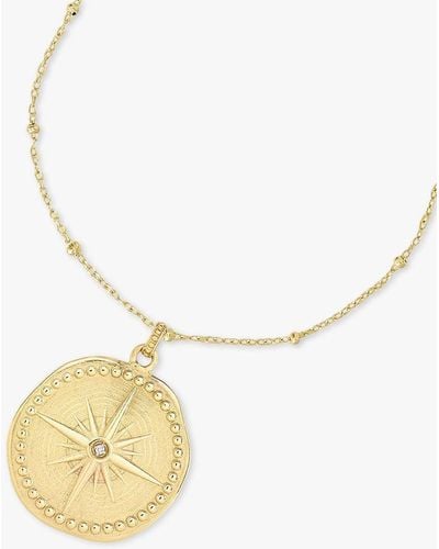 Dower & Hall Large True North Story Necklace - Natural