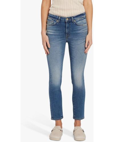 7 For All Mankind Roxanne Slim Fit Ankle Jeans - Blue