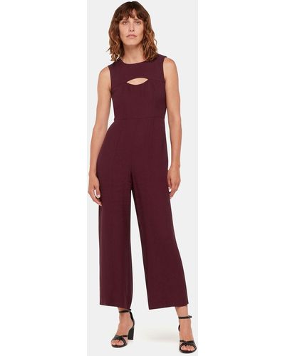 Whistles Harley Cut Out Jumpsuit - Red