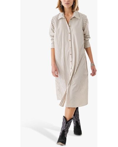 Lolly's Laundry Mumba Cotton Blend Shirt Dress - Natural