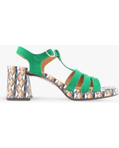 Chie Mihara Gapaxi Leather Sandals - Green