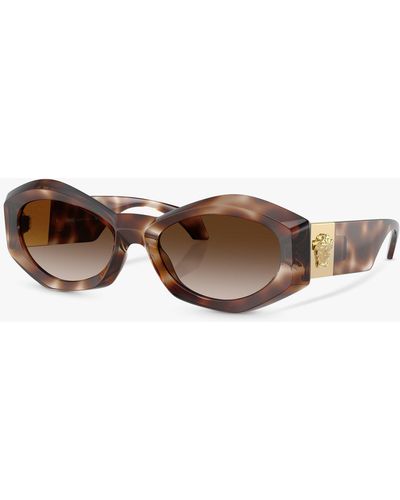 Versace Ve4466u Oval Sunglasses - Brown