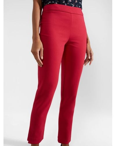 Hobbs Giselle Slim Fit Capri Trousers - Red