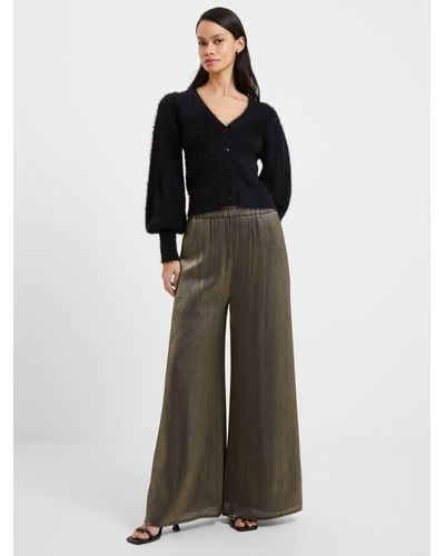French Connection Dafne Metallic Wide Leg Trousers - Multicolour