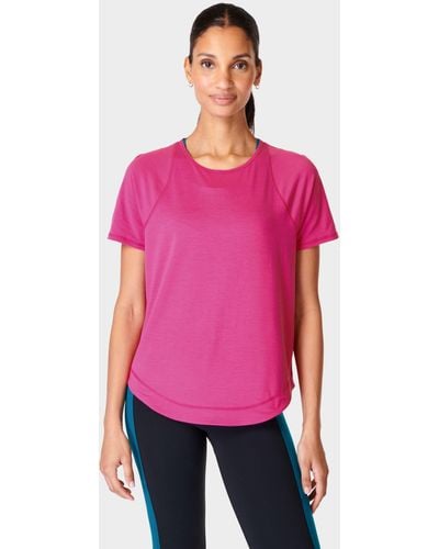 Sweaty Betty Breathe Easy Running T-shirt - Pink