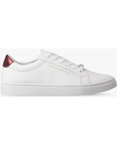 Tommy Hilfiger Leather Essential Trainers - White