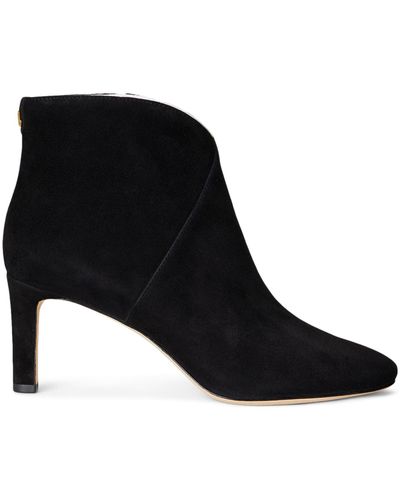 Ralph Lauren Lauren Suede Shoe Boots - Black
