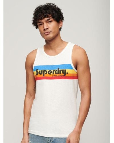 Superdry Cali Striped Logo Vest - Multicolour