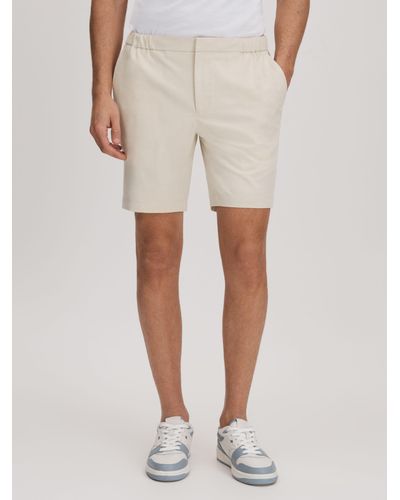 Reiss Deck Drawcord Slim Fit Shorts - Natural