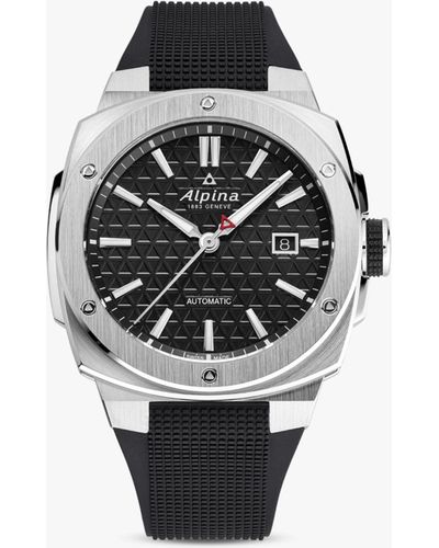 Alpina Al-525b4ae6 Alpiner Extreme Date Automatic Rubber Strap Watch - Black