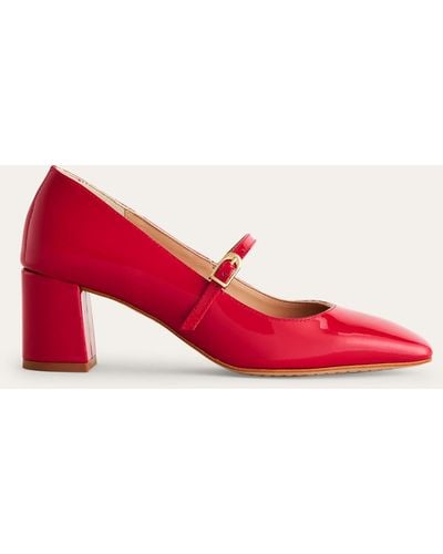 Boden Block Heel Mary Jane Shoes - Red